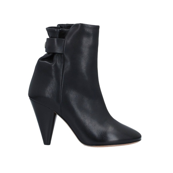Isabel Marant Lystal Black Leather Ankle Booties EU 36 or US 5 - Picture 2 of 4